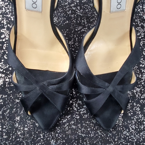 Jimmy Choo Black Pointed Cutout Black High Heel Size 7 (37EU) - Picture 4 of 9